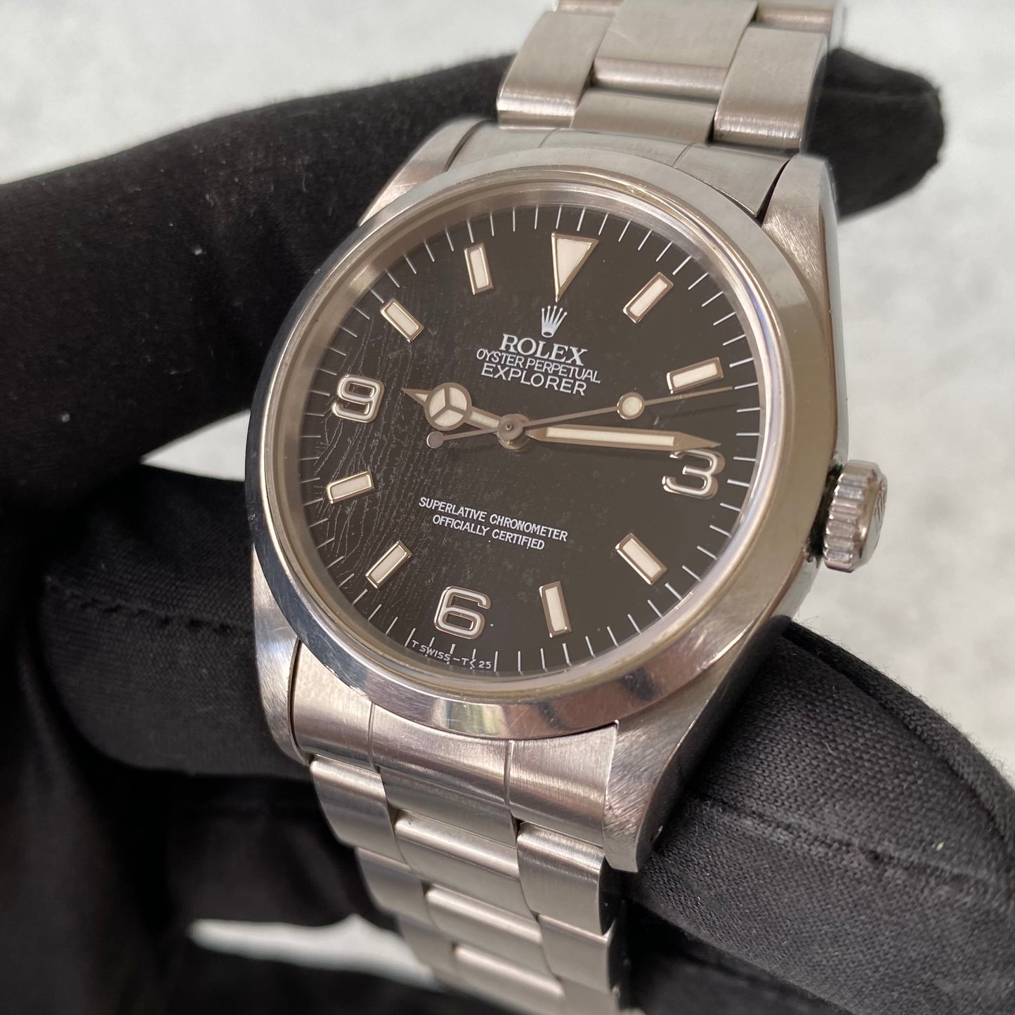 1991 Rolex Explorer Oyster Perpetual 14270 Black Dial Watch - Boxed & Papers